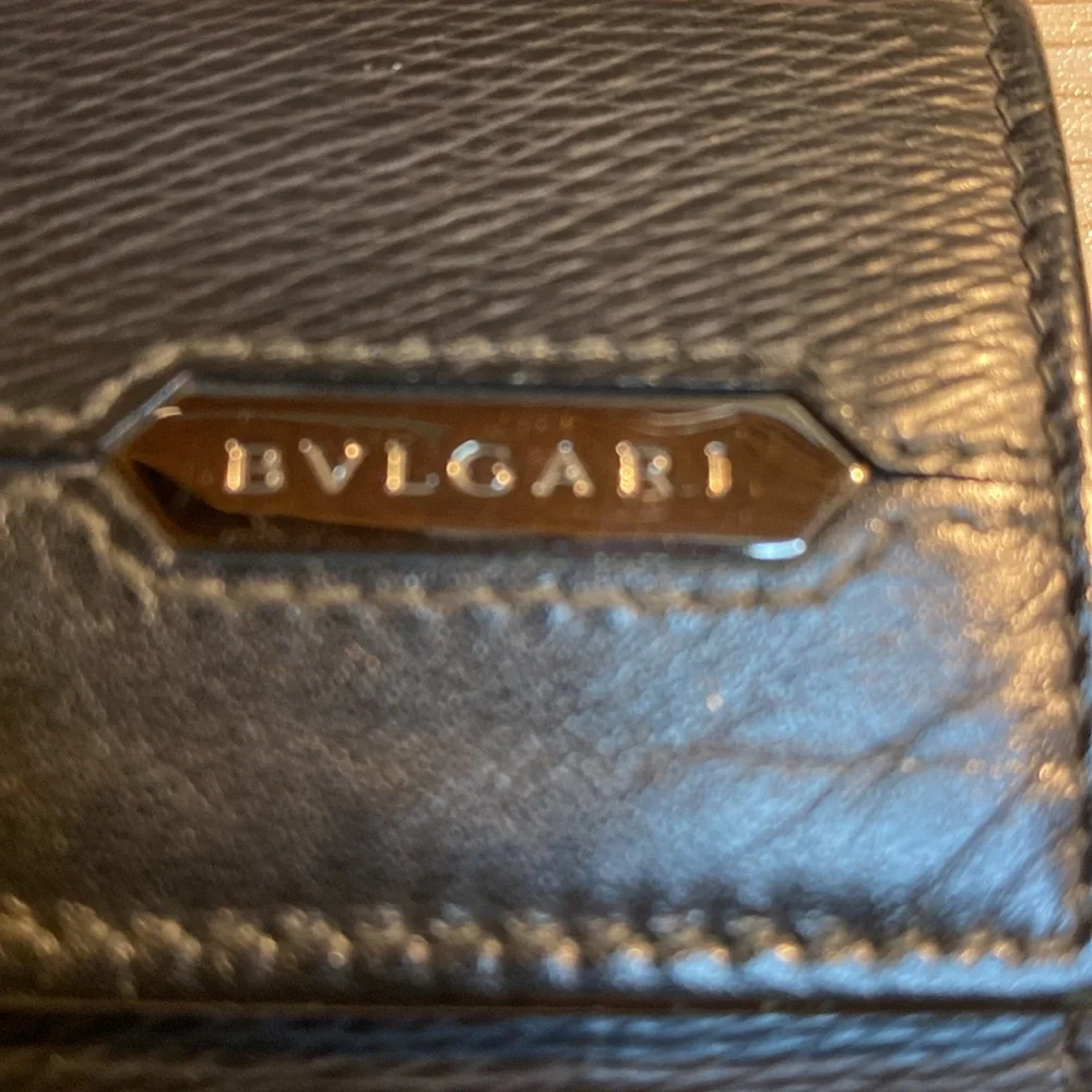 Bvlgari Black Leather Vintage key case/2 card holder - Picture 5 of 11